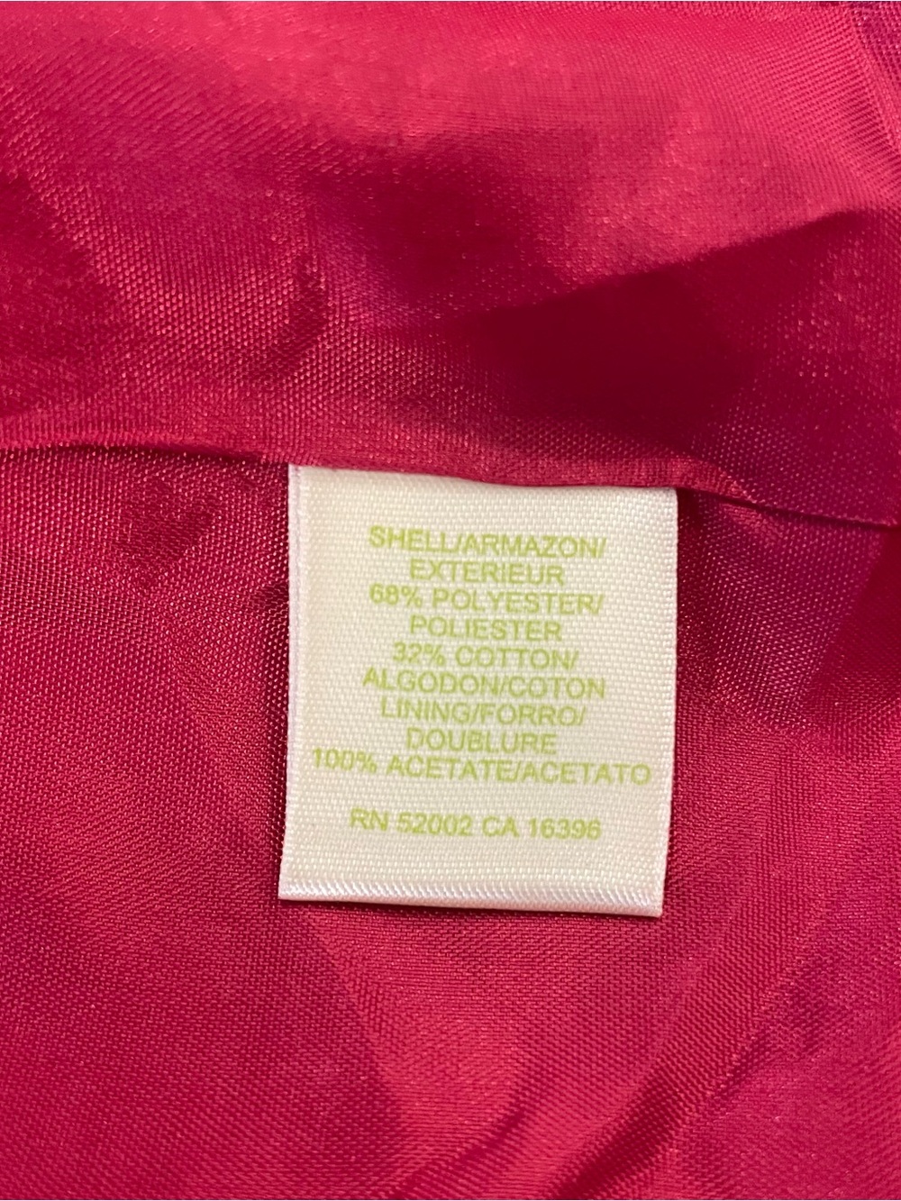 Sigrid Olsen Women’s Red Lined Jacket, Cream Dash Pattern, Buttons/Pockets, Sz 2 - Picture 4 of 13